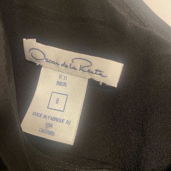 Oscar de la Renta black cocktail dress with two bows size: 8 - Picture 3 of 3